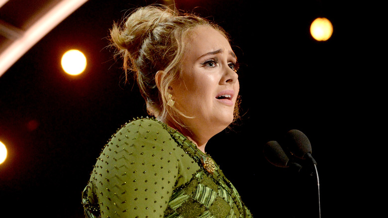 Adele performing in 2017