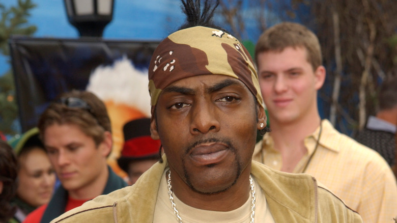 Coolio wearing a bandana