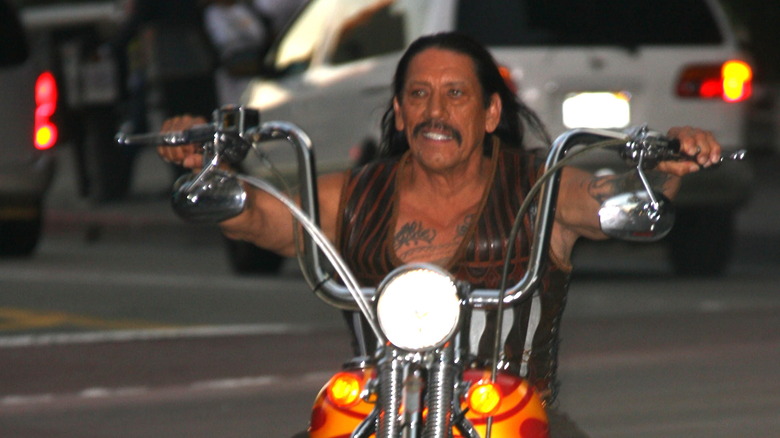 Trejo on a bike