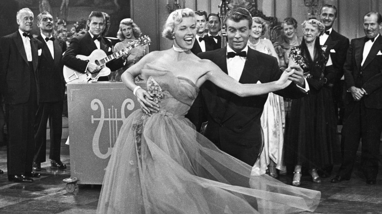 Doris Day dancing in ballroom