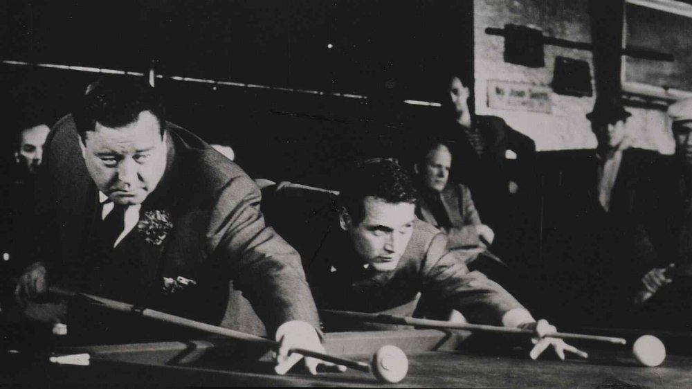 Jackie Gleason playing pool in 'The Hustler'