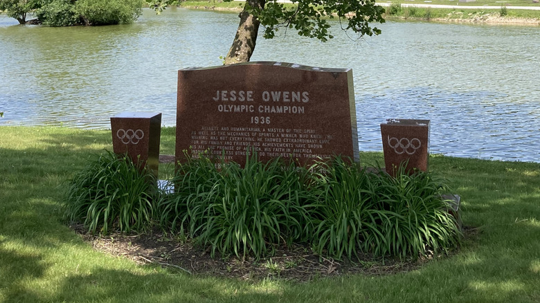 Jesse Owens's grave lakeside