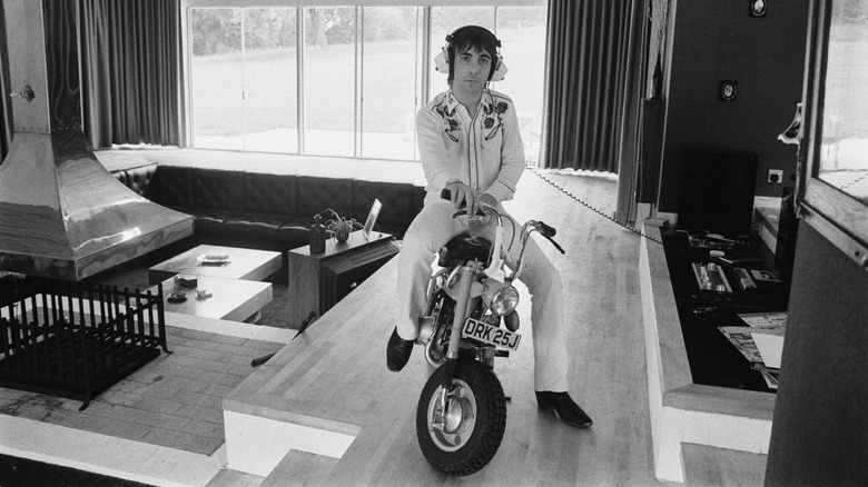 Keith Moon on a motorbike