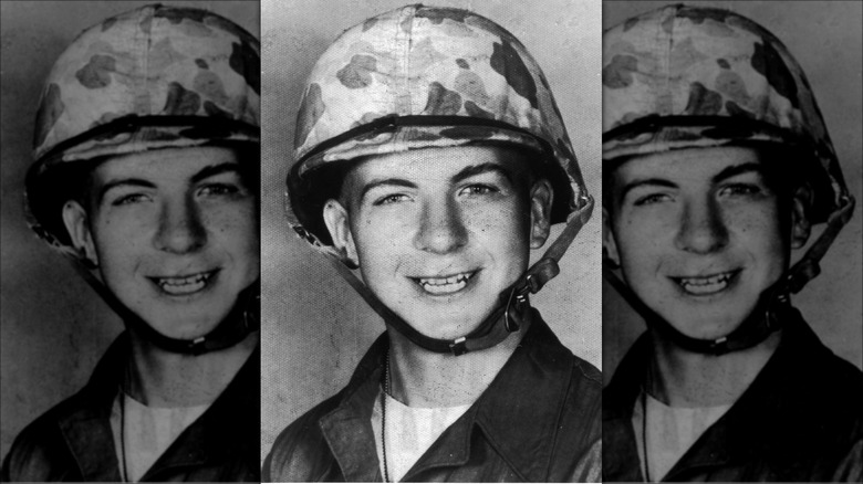 Lee Harvey Oswald in Marine fatigues