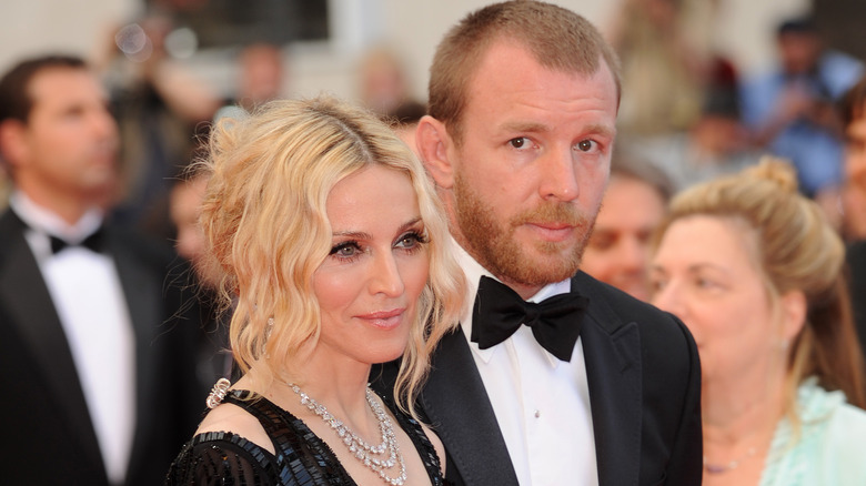 Madonna and Guy Ritchie at a film premiere in France