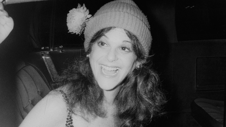 Gilda Radner in a limo in 1970