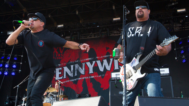 Pennywise performing on stage