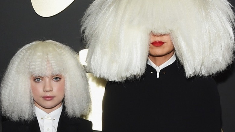 Sia and Maddie Ziegler wearing matching wigs