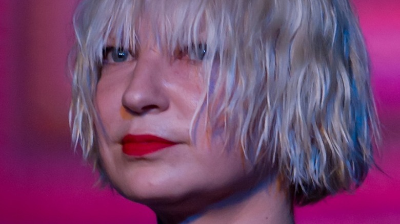 Sia close-up of face with a neutral expression