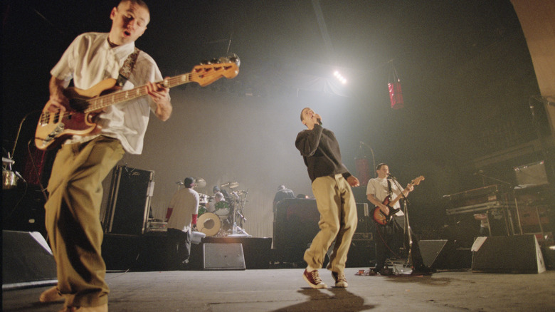 beastie boys performing onstage in 1995