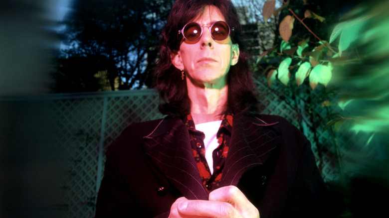 Ric Ocasek looking vaguely threatening outside