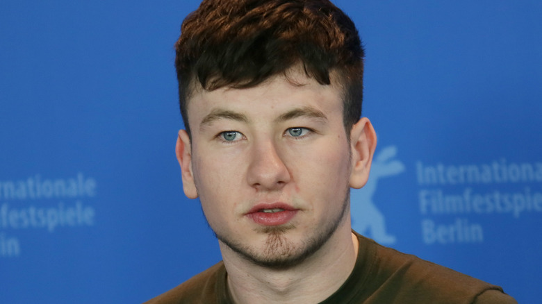 Barry Keoghan brown t-shirt