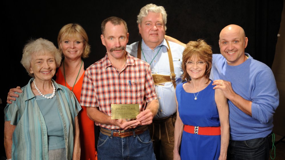 Peter Ostrum (third from left) and cast of "WIlly Wonka & The Chocolate Factory"