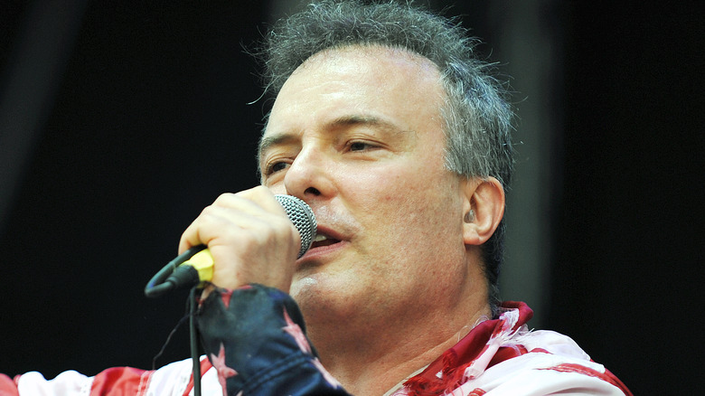 Jello Biafra performing in American flag shirt