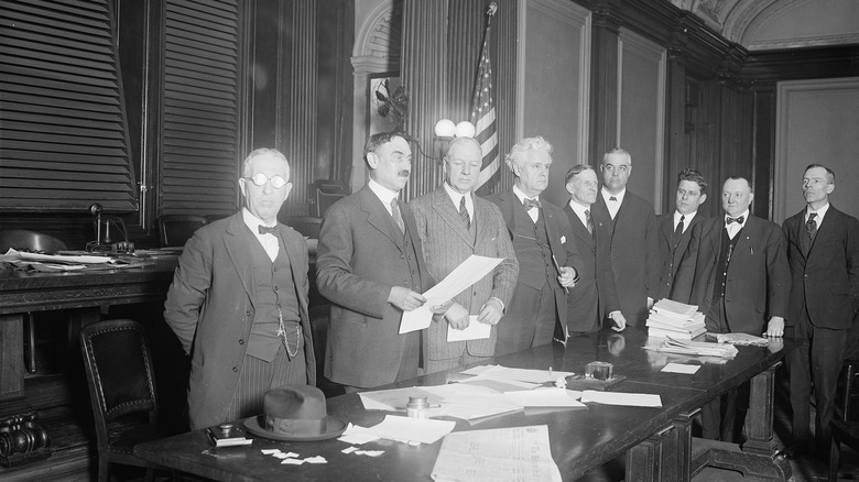 The Knickerbocker Theater jury behind a table