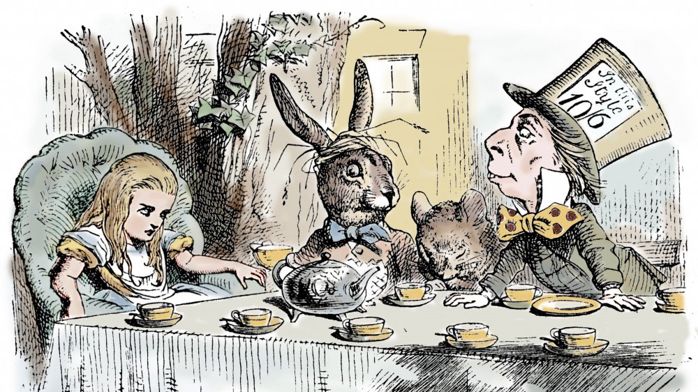 Scene from Alice's Adventures in Wonderland by Lewis Carroll, 1865.