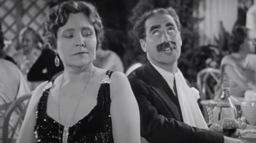Groucho Marx and Margaret Dumont in A Night at the Opera
