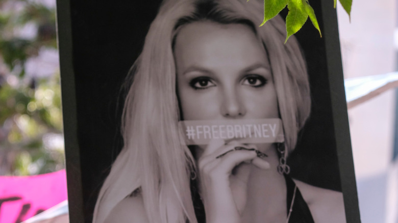 poster from a free britney march