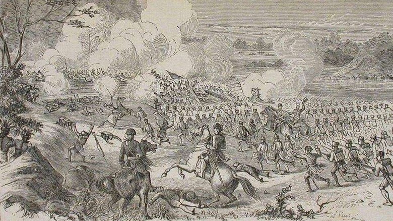 Illustration of 1758 Battle at Fort Carillon