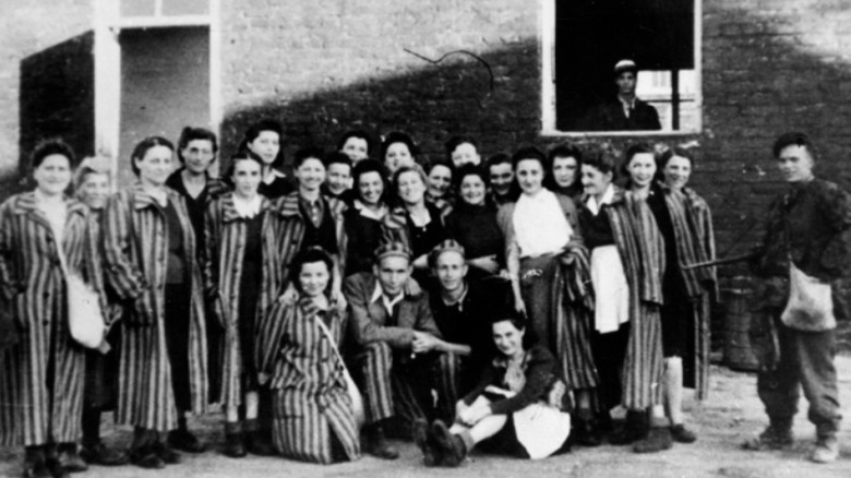 Jewish inmates standing together