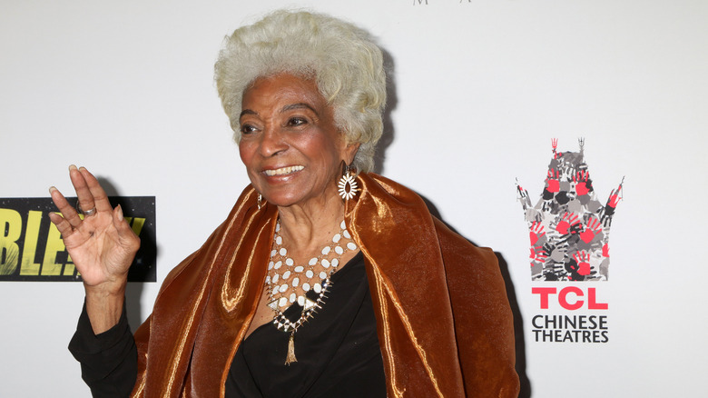 Nichelle Nichols waving