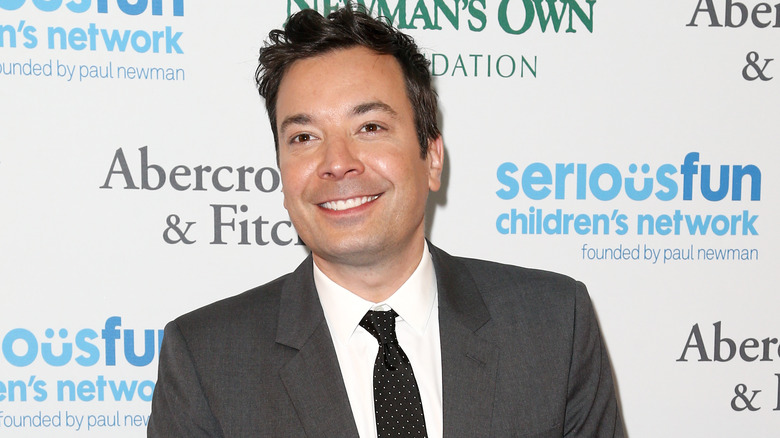 Jimmy Fallon posing at a gala in New York City in 2017