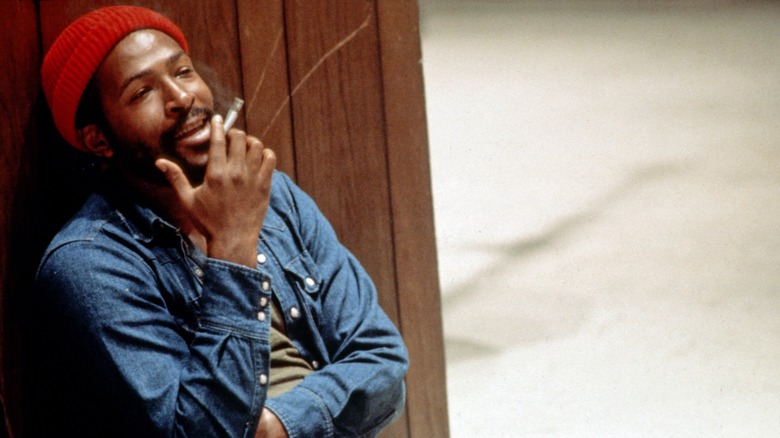 Marvin Gaye smoking