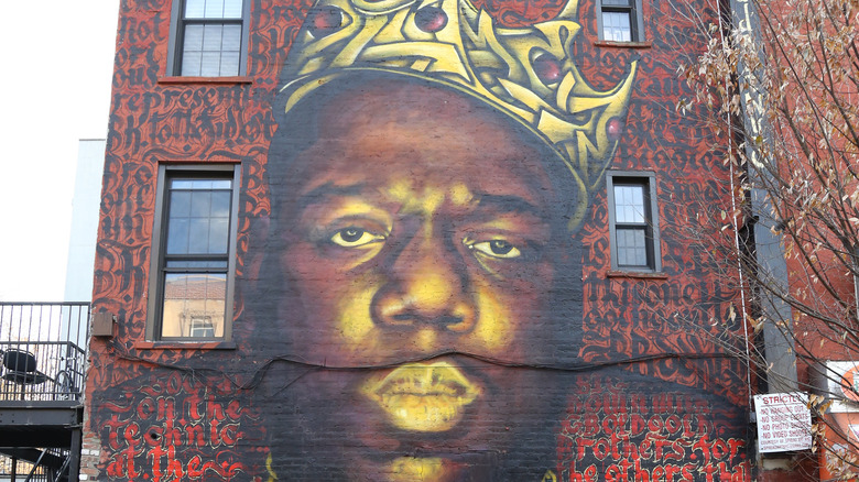 Biggie Smalls mural on building