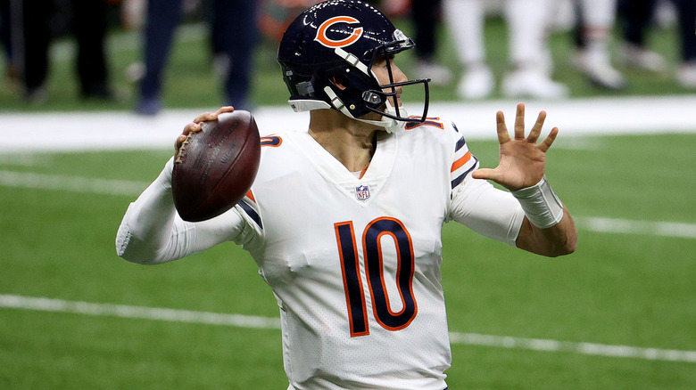 Mitchell Trubisky looks to pass