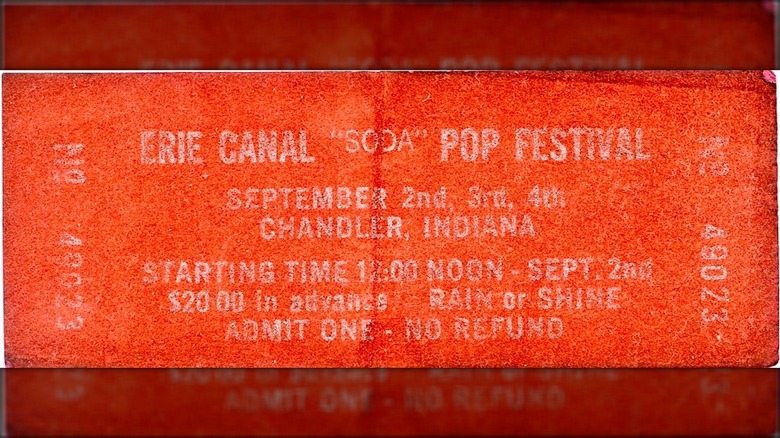 Red ticket from the Soda Pop festival