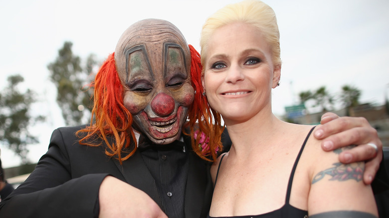 Shawn clown mask and Chantel Crahan