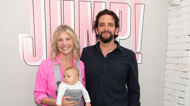 Nick Cordero with his wife and son