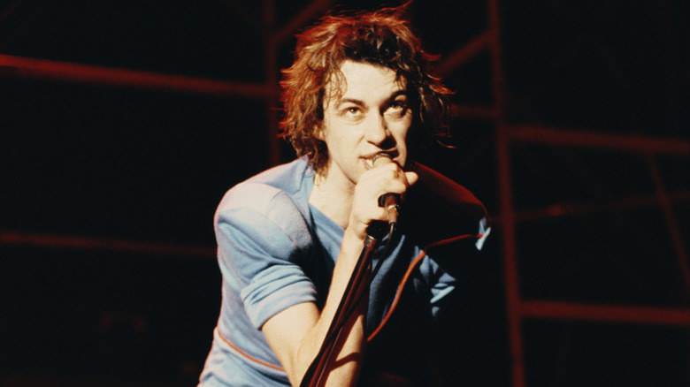 Bob Geldof performing with The Boomtown Rats in 1979