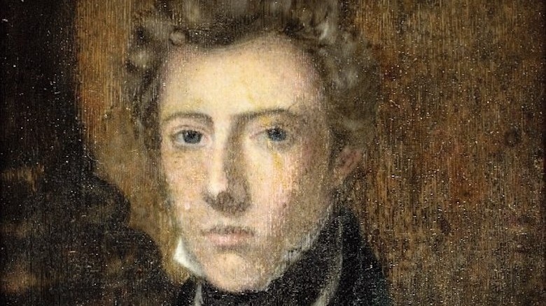 Portrait of James Barry high collar suit