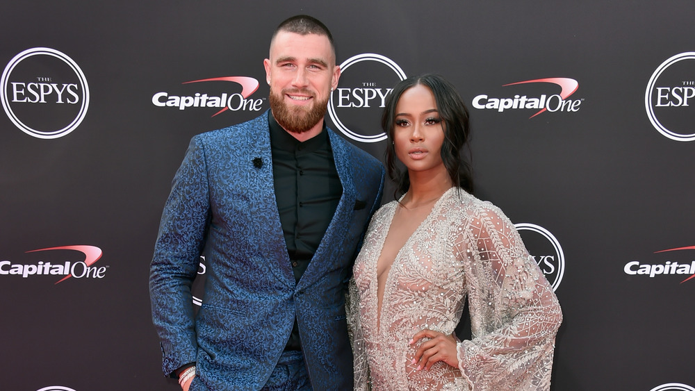 Kelce and Kayla Nicole at event smiling