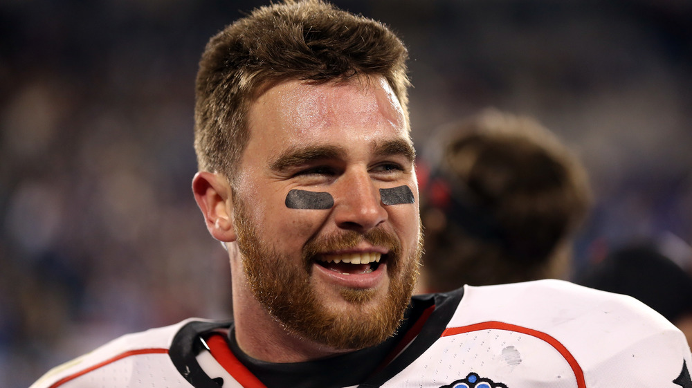 Kelce in Cincinnati Bearcats kit smiling