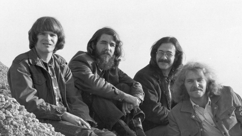 Creedence Clearwater Revival sitting on a hill