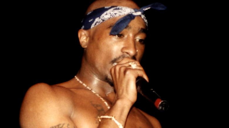 Tupac Shakur performing