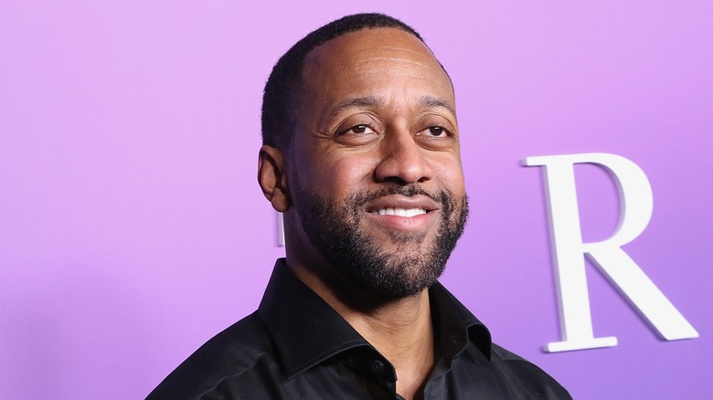 Jaleel White smiling beard black shirt event