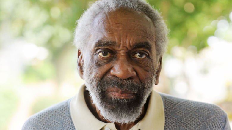 bill cobbs staring beard grey sweater