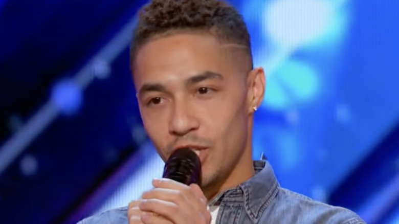 Brandon Rogers performing on America's Got Talent