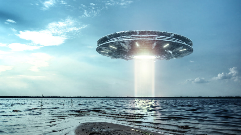 ufo over the ocean