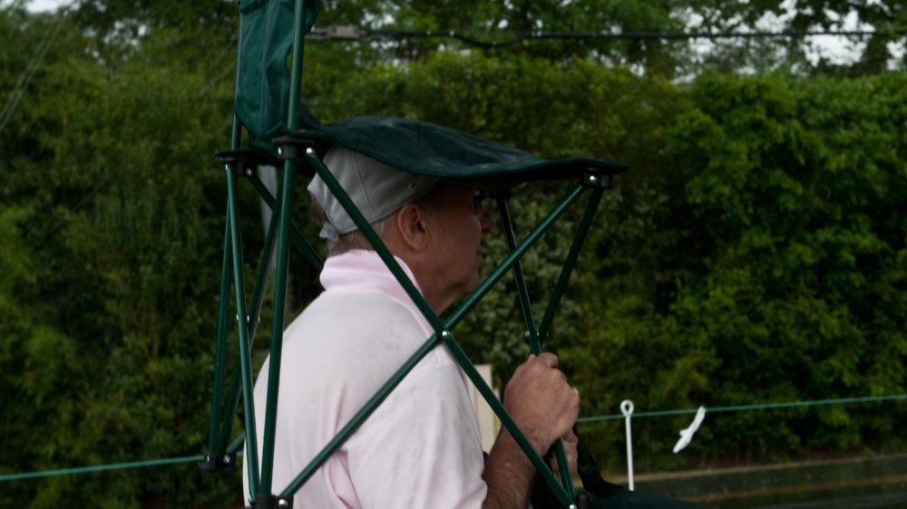 Man with chair