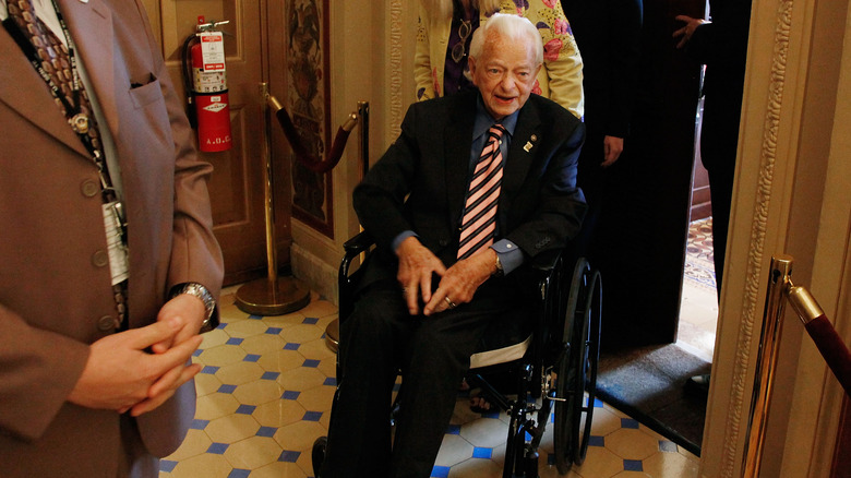 Robert Byrd in a wheelchair