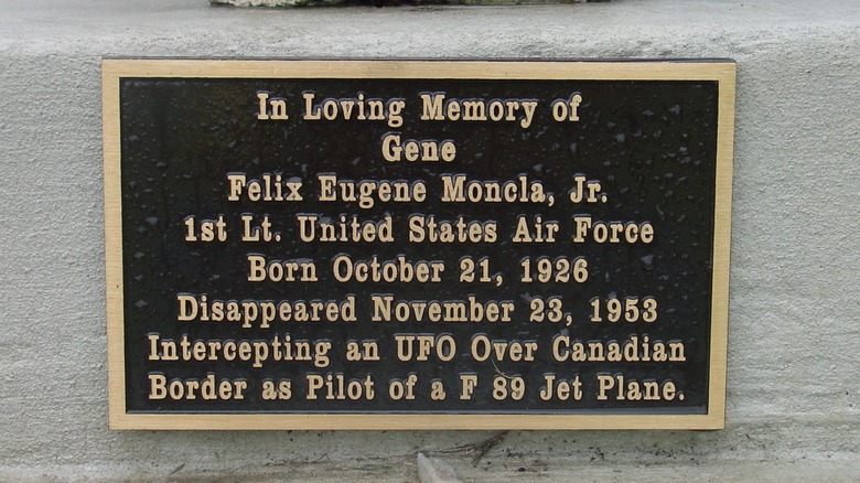 Felix Moncla memorial plaque