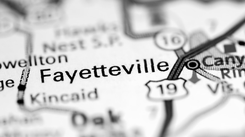 Fayetteville, West Virginia on map