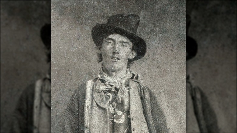 Portrait of Billy the Kid in hat