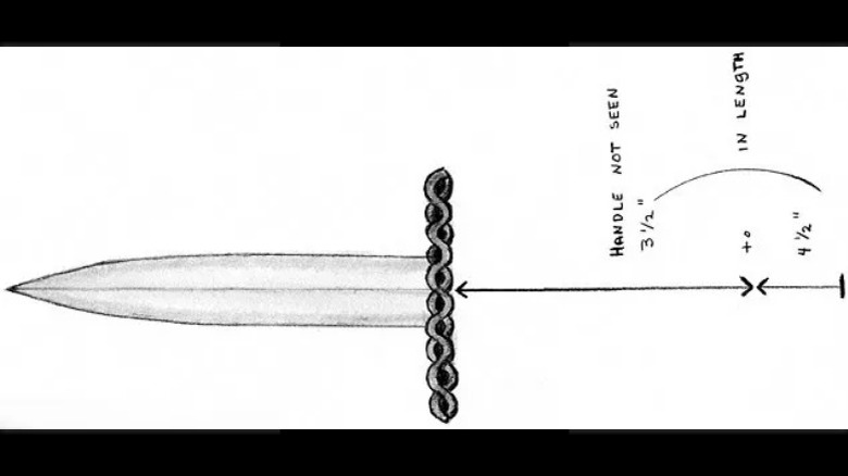 Police sketch of the knife used to kill Amy Gellert
