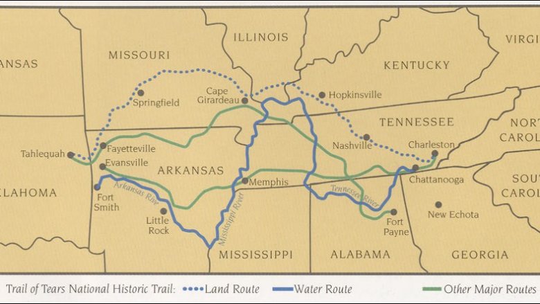 Trail of Tears map