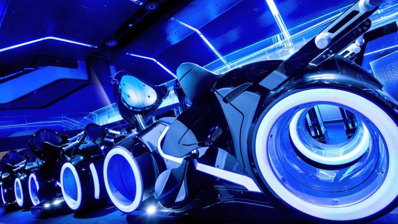 Tron Lightcycle power run roller coaster 